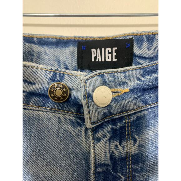 Paige Noella Highrise Straight Ankle Jeans Jovie Destructed sz 30 - Picture 10 of 12